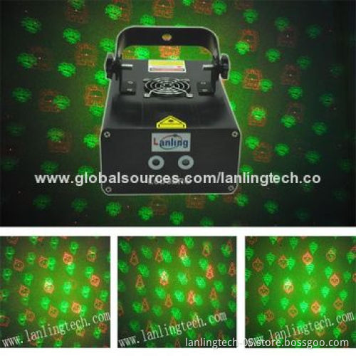 Beautiful 8 Gobo twinkling RG Christmas light/party lights
